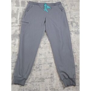 FIGS Technical Collection Women's Gray Jogger Elastic Waist Pants Sz L 34-36x28